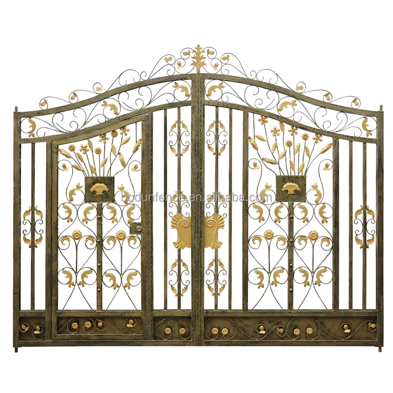 Boundary wall gate design iron exterior doors OYDM-20