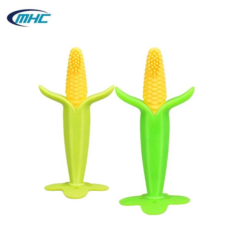 Customized Food Grade Corn Stick Shaped Bpa Free Silicone Organic Baby Teether