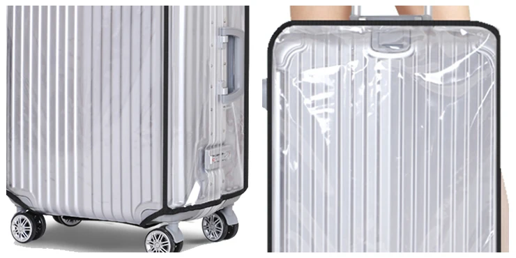 Wholesale Custom PVC Transparent Stretch Luggage Bag Cover Protection Luggage Cover Protector