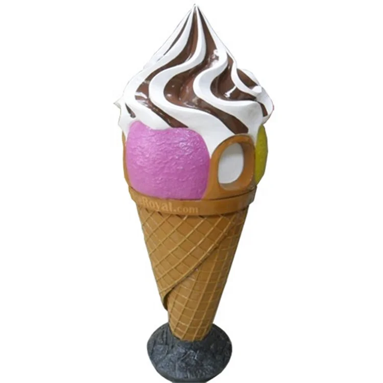 Amusement park store artificial glass fiber ice cream store decor