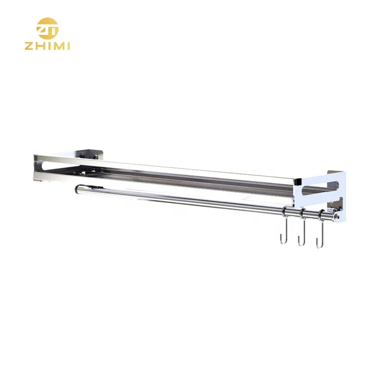 
304 Stainless Steel Wall Mounted Kitchen Display Dish Rack Spice Rack 