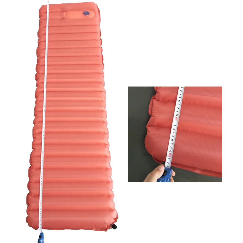 Two valves Pump inside self inflating camping sleeping pad for outdoor relaxing and travel