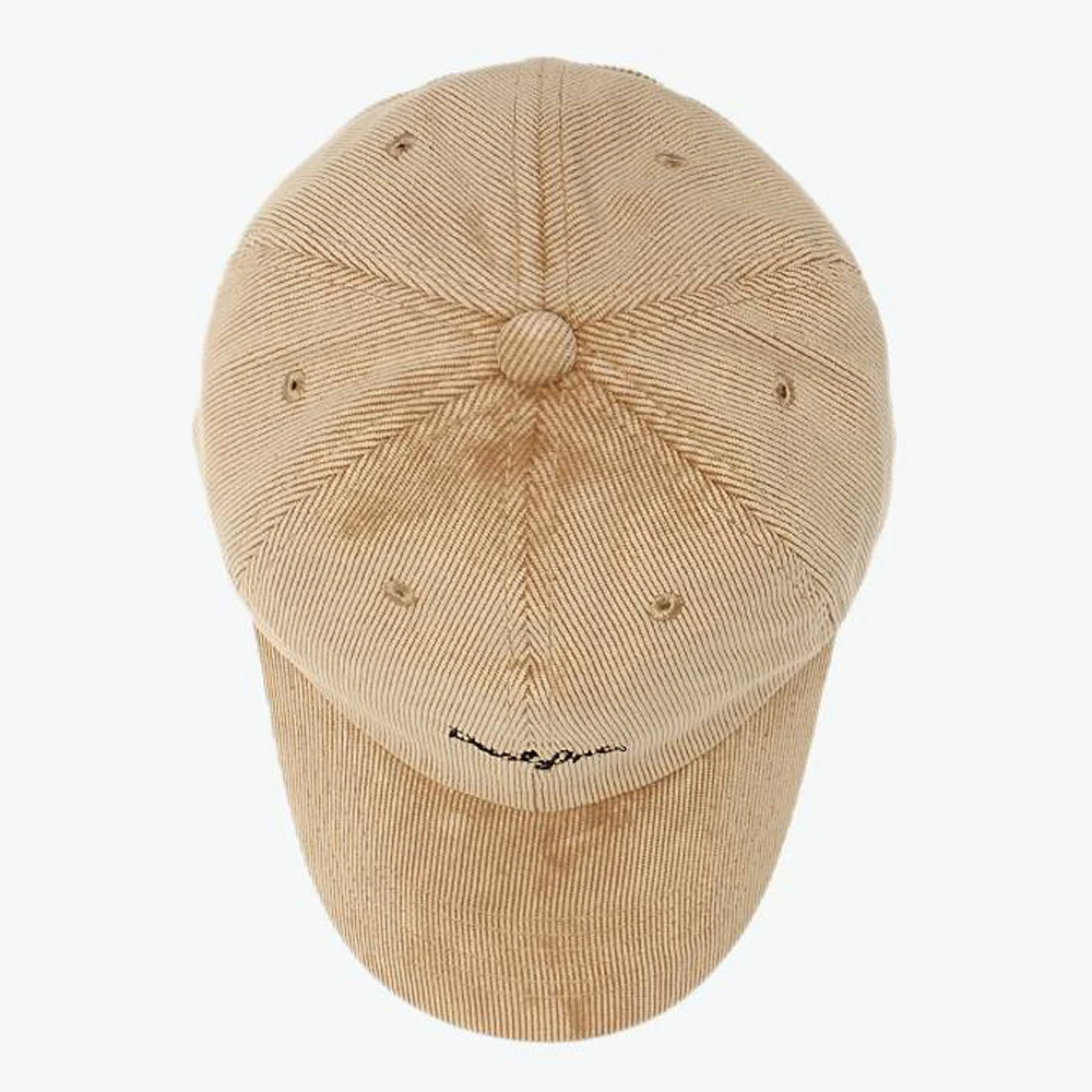 Wholesale custom logo cotton corduroy baseball cap dad hats