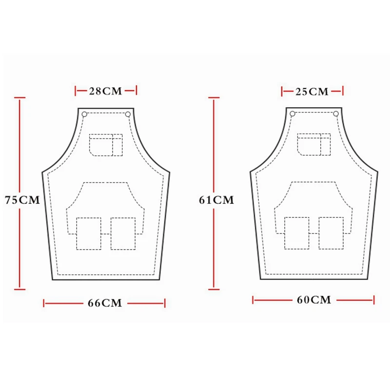 Korean fashion men and women work custom coffee milk tea barber shop painting jean canvas apron