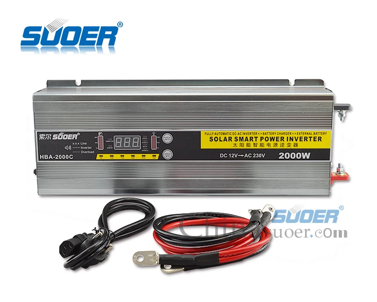 Suoer цена от производителя интеллектуальный цифровой дисплей 2000 Вт солнечная от сетки постоянного тока