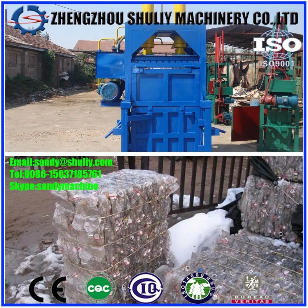 Hydraulic Plastic Bag Sack and Bale Press Machine Clothes Waste Baling Press Machine
