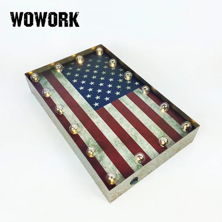 2024 WOWORK Vegas battery driven Metal craft LED Circus Letter Light for home decoration