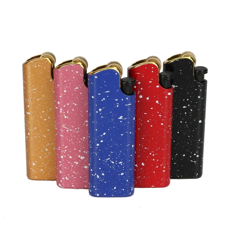 OEM logo cheap cigarette lighter shell metal refillable customer encendedor lighters