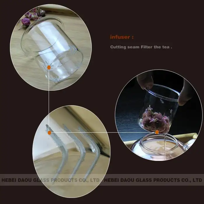 
cangzhou handblown heat resistant pyrex glass teapot with filter,chinese tea kettle 