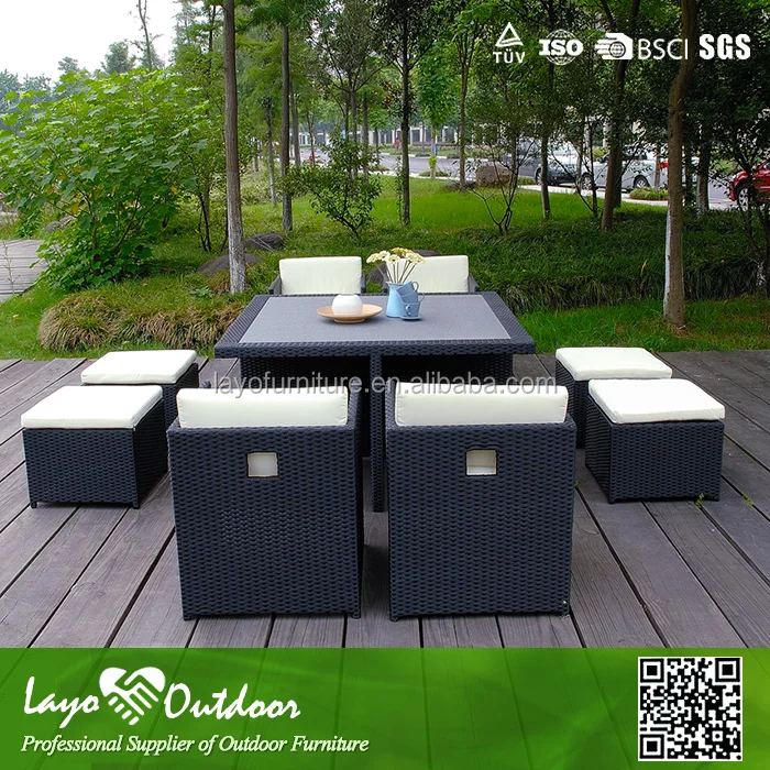 Ly Customized Latest Design Factory Hot Sale Stone Outdoor Dining Table Outdoor Sets Stone Outdoor Dining Table Patio Sets W11009