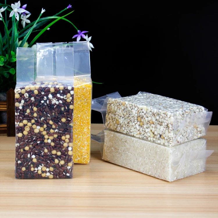 HOYO Custom Side Gusseted Bags Food Grade Vacuum Sealed Rice Packaging Plastic Bag For Rice Packaging