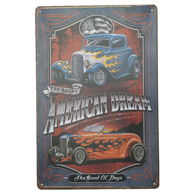 
2018 popular 20x30cm retro metal sign painting hotsale vintage tin signs wall decoration for bar 