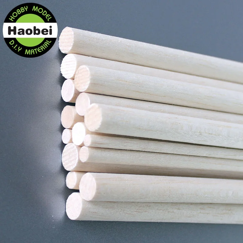 Заводской поставщик Индивидуальный размер мягкое дерево дюбель световая плотность основной материал balsa лучшее качество