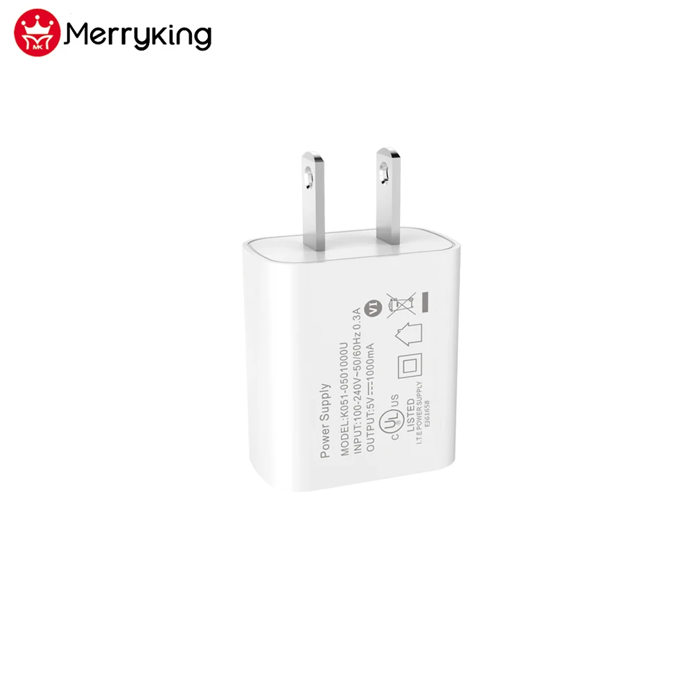 Сетевой адаптер USB 5 в 2,1 А, Сверхбыстрая зарядка для мобильного телефона с тонким настенным адаптером