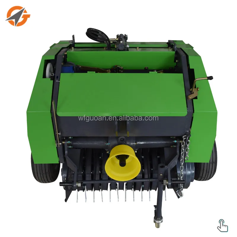 Rice straw silage making machine fresh grass wheat straw bale press baling machine