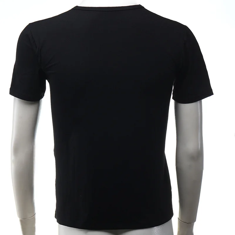 china factory direct clothing 95 cotton 5 spandex t-shirts without collar plain black t shirts wholesale custom quality online