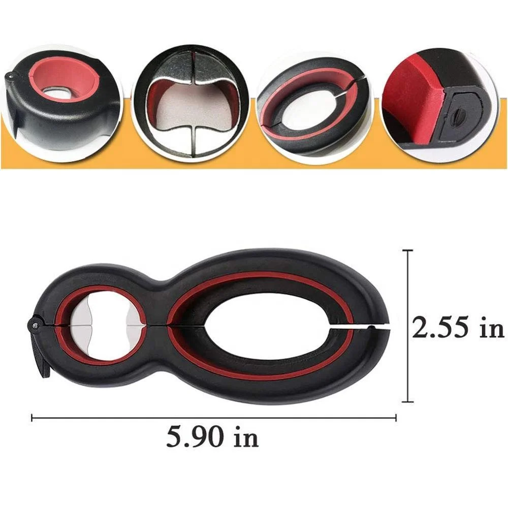 Pack of 2 5-in-1 and 6 in 1 Beer Bottle Opener for Weak Hand