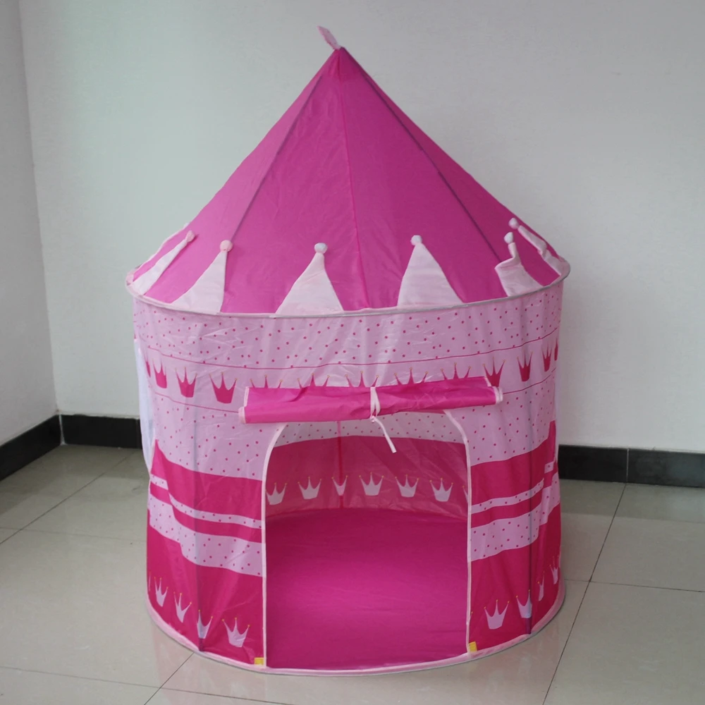 AIOIAI Hot selling Lovely Girl Play Tent Pink Princess Castle Ten Portable Outdoor Tent