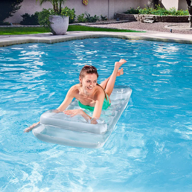 Bestway 43024 металлический надувной прозрачный ПВХ матрас для водной кровати