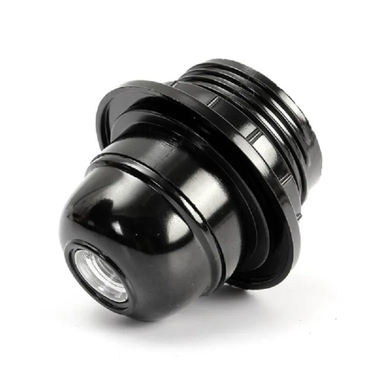 
Black Bakelite Self-locking Cap Lighting screw Base socket E27 Lamp Holder 