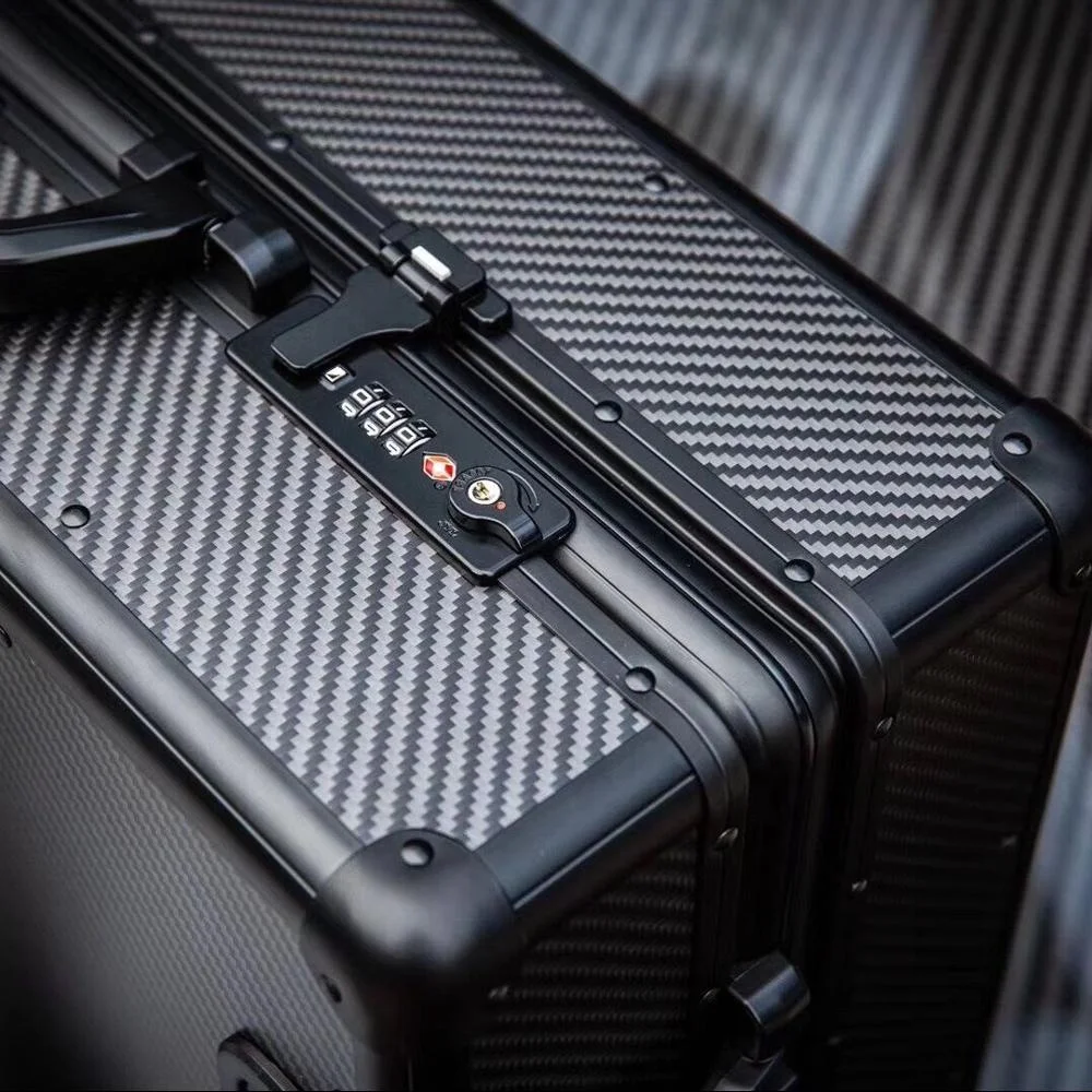 New factory direct sell 100% real carbon fiber trolley luggage suitcase