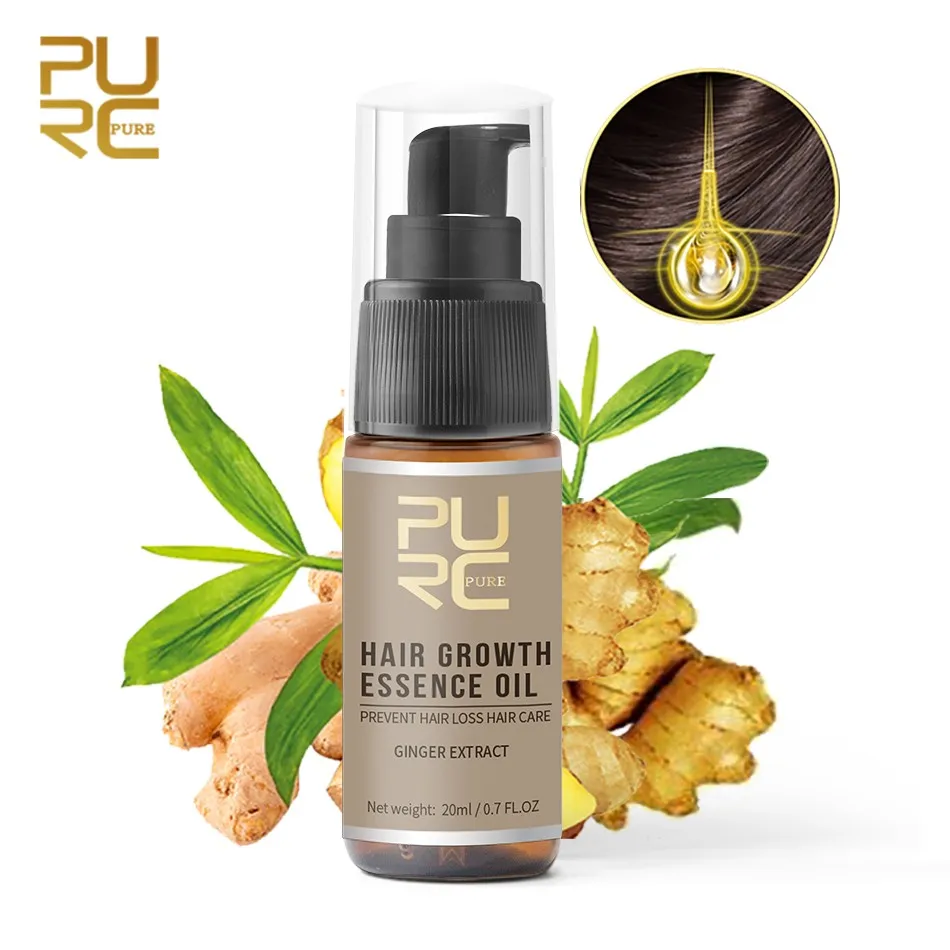 Hair Regrowth Oil Anti Loss Ginger Extract Hair Serum Soft Hair Private Label