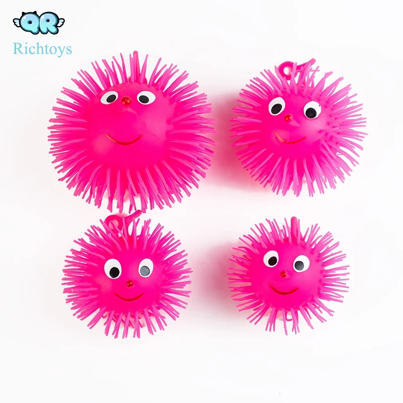 Assorted Colors Novelty light up yoyo Puffer Balls with Eyes
