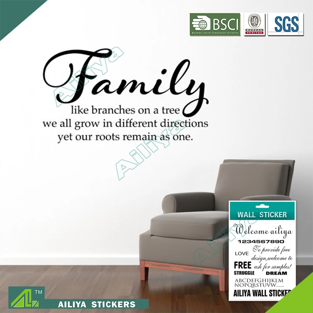 Removable Vinyl Adhesive Wall Sticker Decor Art Vinyl,Words Quote Wall Sticker Family Wall Art Decal