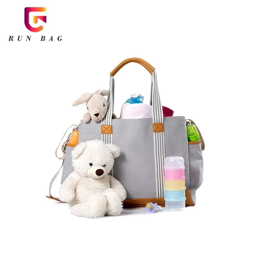 Wholesale Large Capacity Best Baby Shower Gift Tote Bag Canvas Diaper Bag