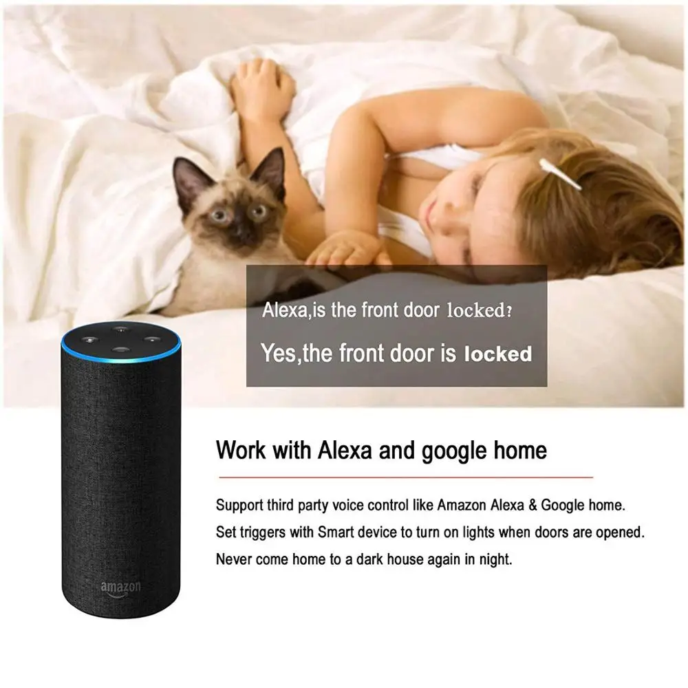 Home Anti Theft Magnetic Door Window Security Sensor Alarm with Tuya App