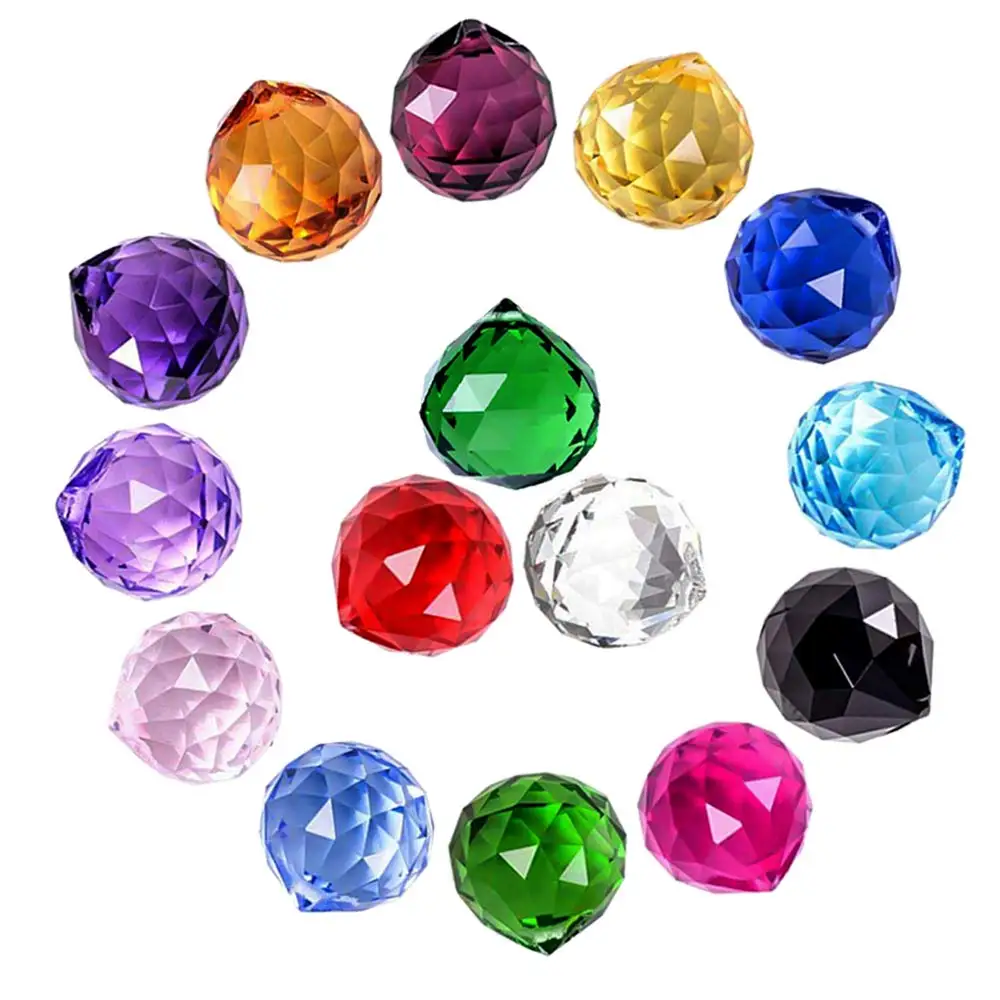 Colorful Crystal Ball Prism Suncatcher Rainbow Pendants Maker, Hanging Crystals Prisms