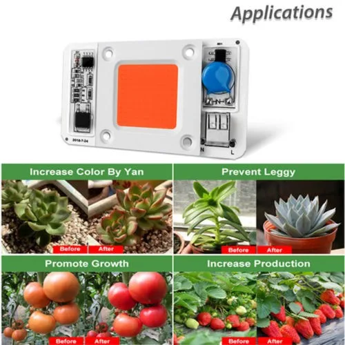 50W Driverless Solderless full spectrum LED COB chip Integrated Smart IC DIY diode