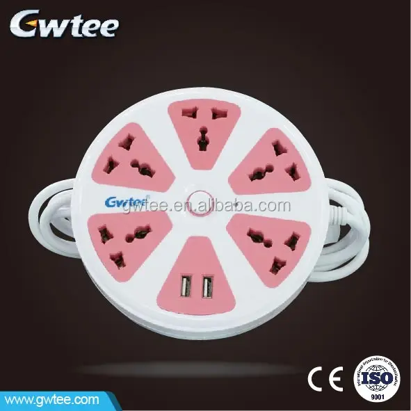 GT-6230 гарантированного Качества новое прибытие круглый 6 outlet дешевой цене розетки