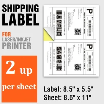 A4 size half sheet shipping labels 199.6 x 143.5mm