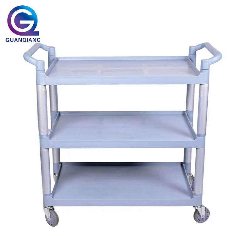 Отель 2 слоя тележка для еды коробка столовых приборов четырехколесных транспортных средств пластиковый сервисный