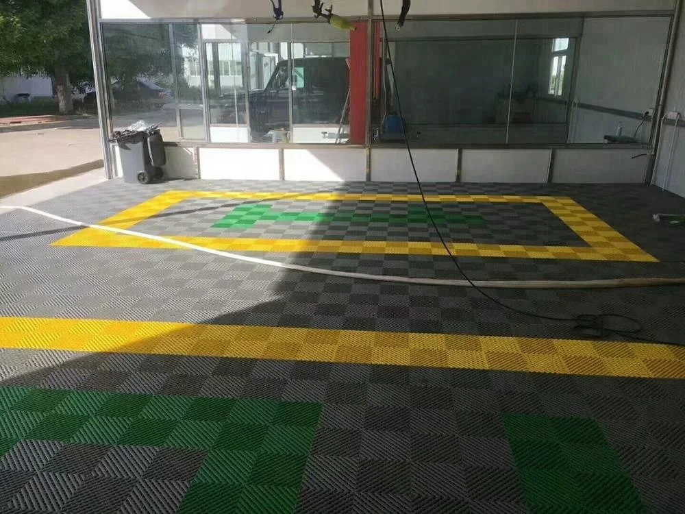 modular plastic interlocking garage floor tiles