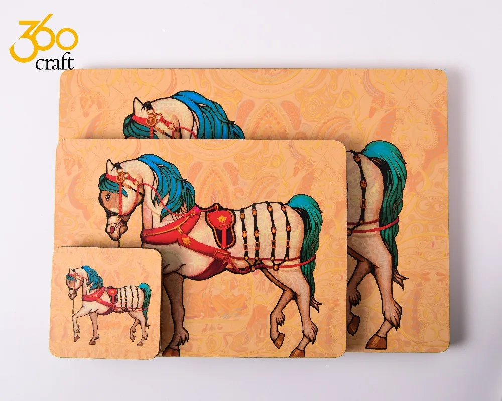 Attractive Design UV Light Printing MDF Wood Beer Plate Placemat Beach Bar Coffee Photo Coaster