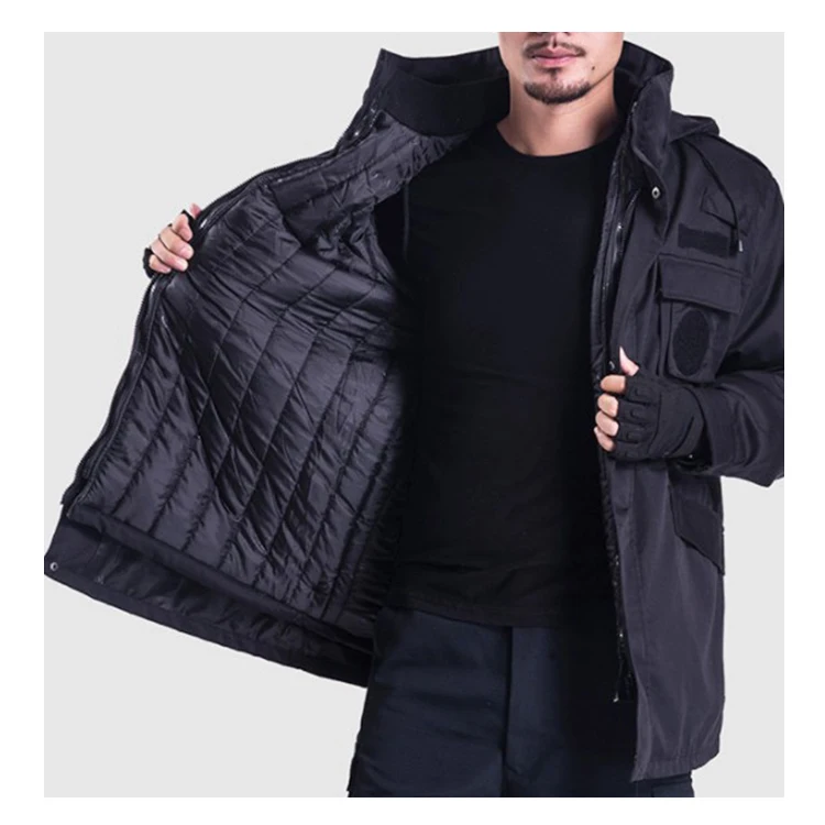 
Custom Design Winter Black Military Security Guard Clothing Army Uniform Supplies 