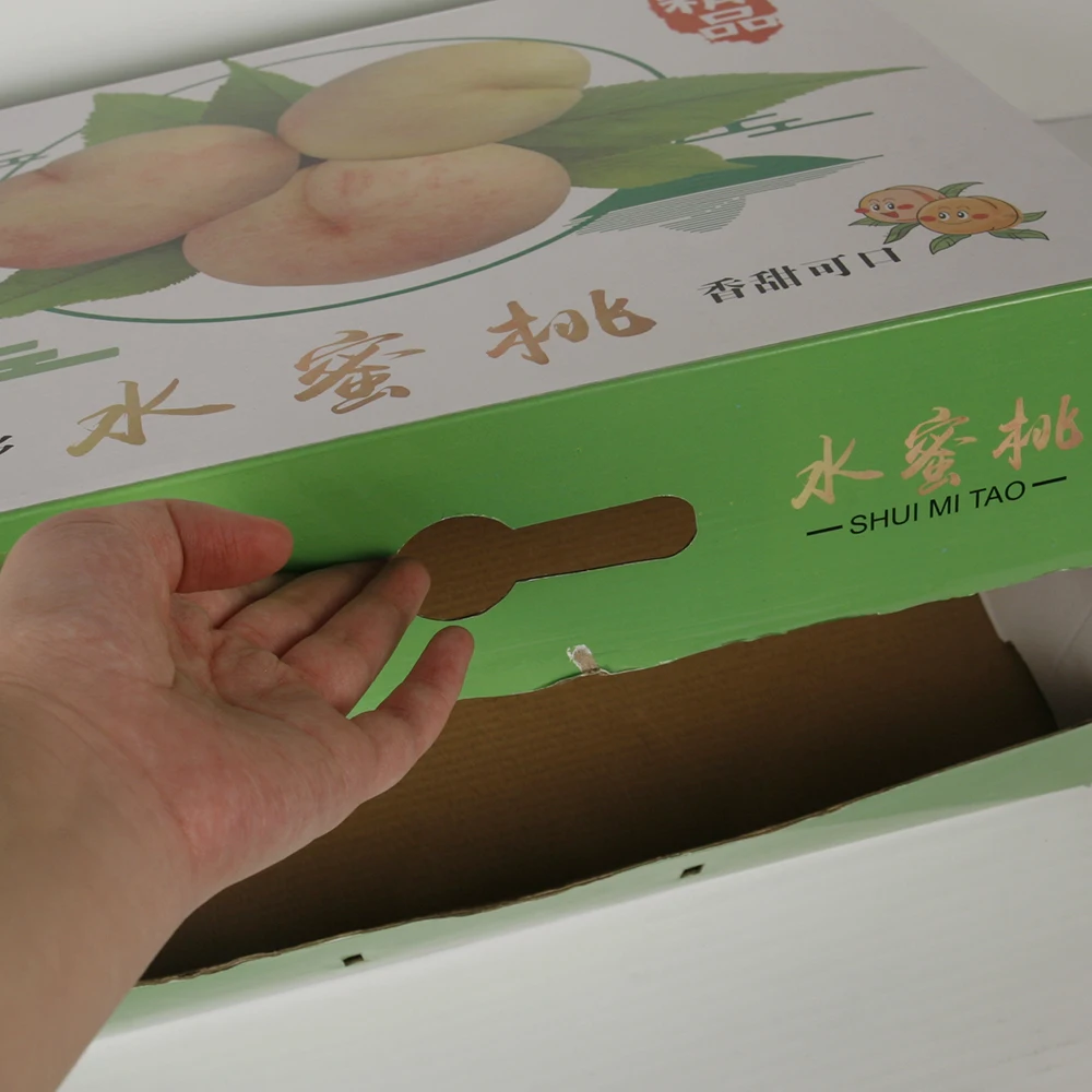 Forest packing honey peach fruit gift packaging tray boxes