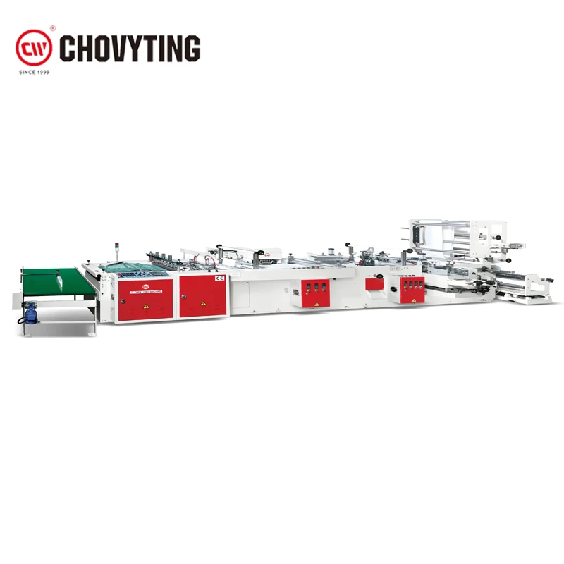 CW-800ZD fully automatic multi functional pe side sealing soft loop shopping handle bag making machine
