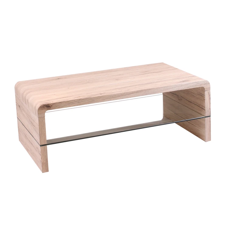 Chinese Factory Wholesale Price High Gloss Painting MDF Wooden Coffee Table Tempered Glass Tea Table