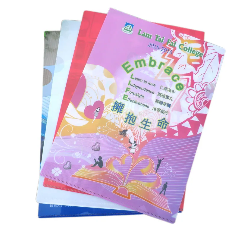 
Cartoon animation student gift file folder fashion A4 PP L shape file holder 