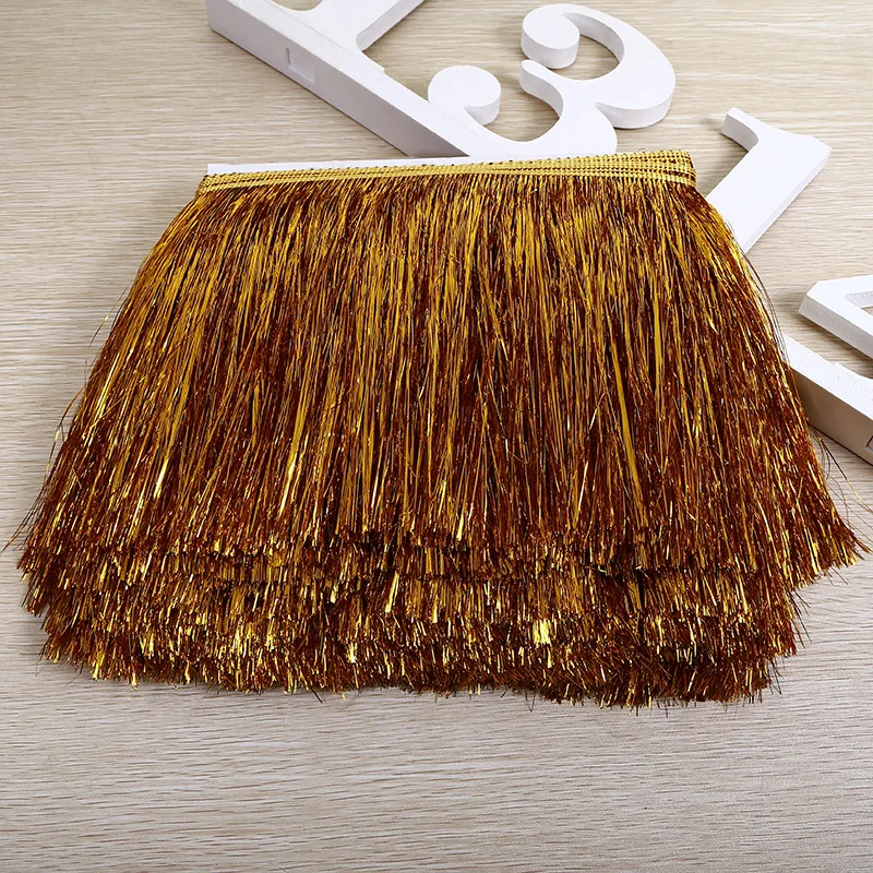 
Wholesale High Quality 20CM Gold and Silver Metallic Fringe Tassel For Garment Decoration 