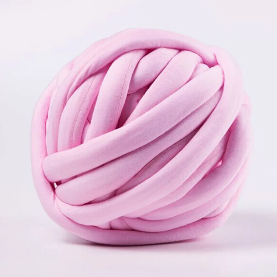 China manufacturer 3cm width cotton tube yarn hollow tube yarn for knitting chunky knit blanket