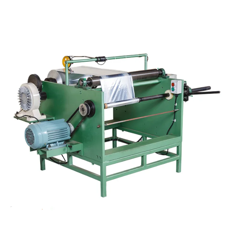 Manual rewinder aluminium foil roll rewinding and cutting machine for making rolls manually