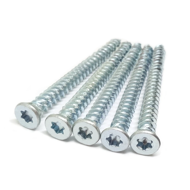 Torx flat head concrete screw