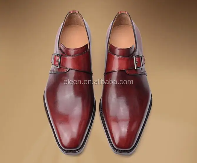 
Men business wine-red autumn genuine leather lace-up mens shoes 