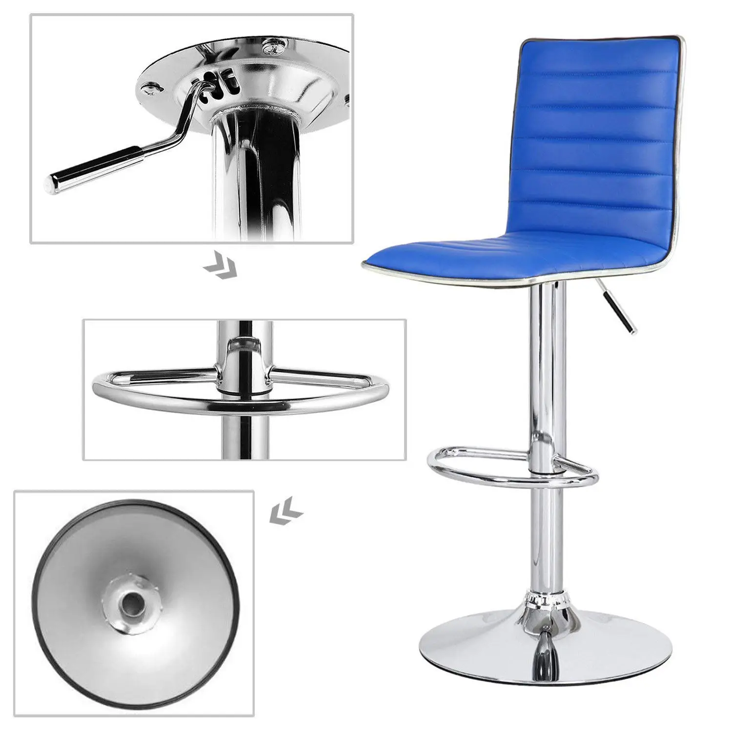 
Bar Stools Leather Modern Hydraulic Swivel Barstools 