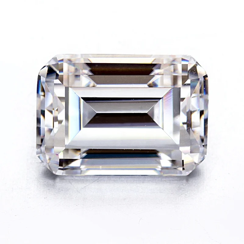 Guangxi Wuzhou Starsgem Wholesale 3ct GH Color Moissanite Emerald Cut Octagon Shapes Loose Gemstones