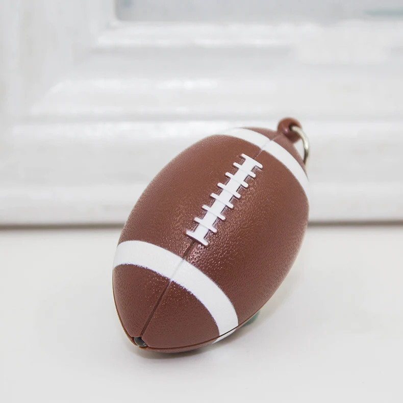 Promotion custom 3D plastic American football keychain rugby keyring,sports keychain